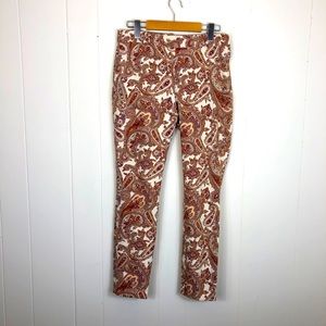 Zara Paisley Print Trousers Sz S